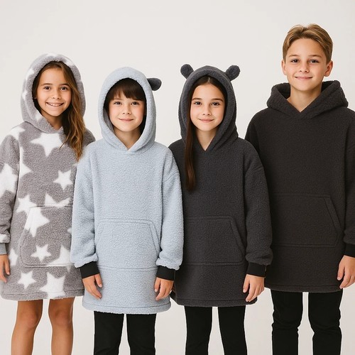 Warm boys girls hooded - girls,
